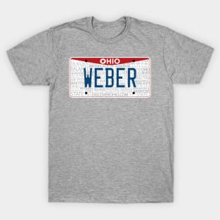 State of Ohio custom Weber vanity license plate T-Shirt
